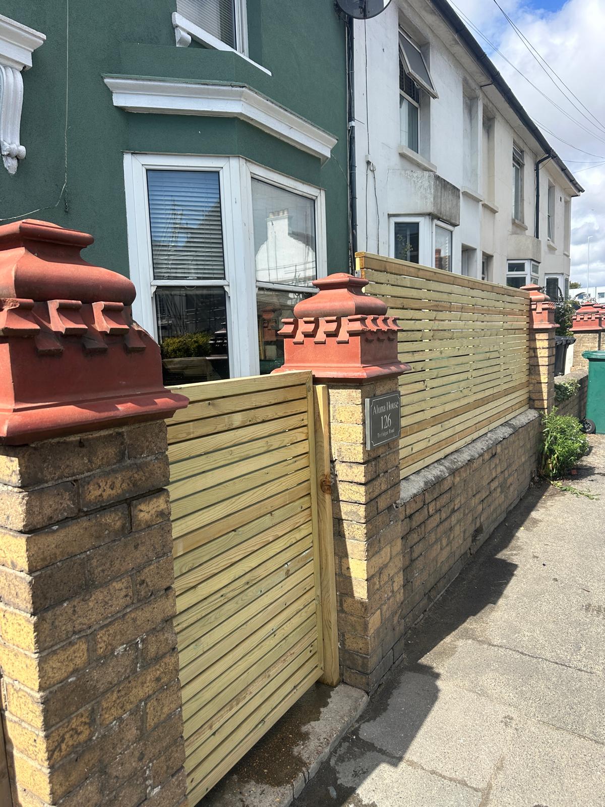 Professional fencing installation for privacy and security.