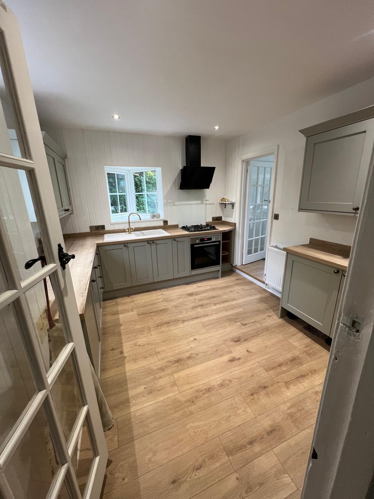 Complete interior renovation with modern finishes and custom woodwork.