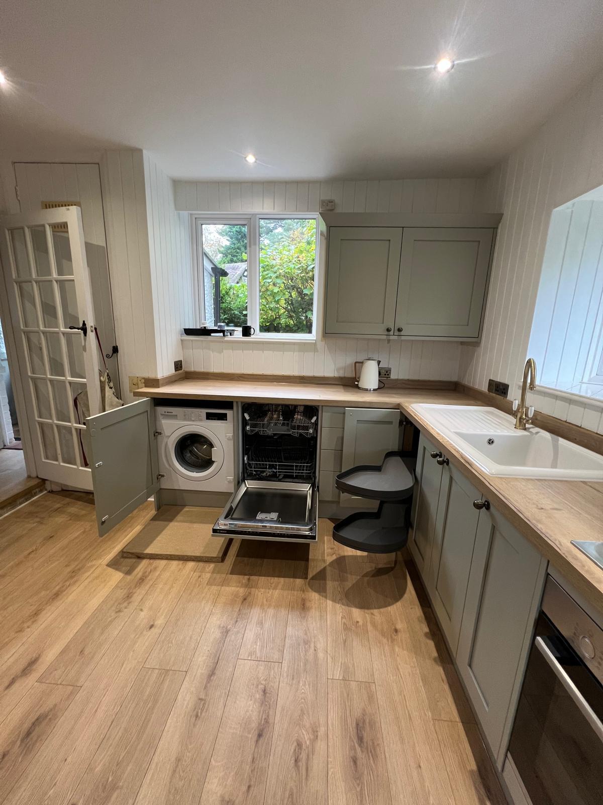 Complete interior renovation with modern finishes and custom woodwork.